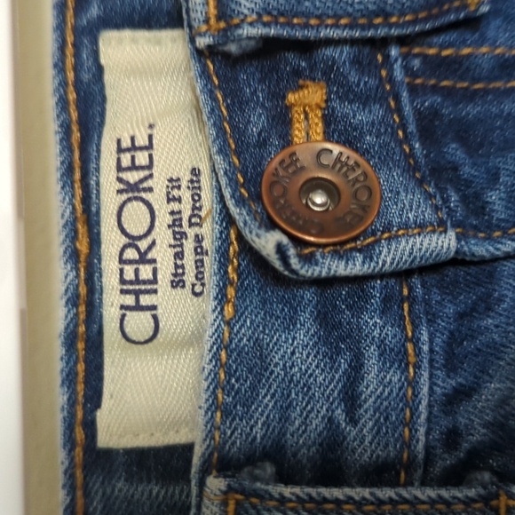 3 for $10 Bundle Sale! Cherokee Straight Fit Blue Jeans Adjustable Waist Size 8 - Picture 2 of 5